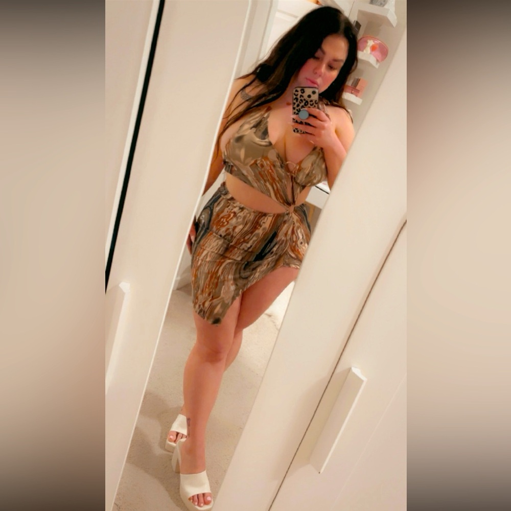 Sexy marbled cut out party dress Size L/XL